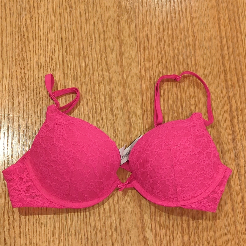 Victoria's Secret Hot Pink Lace Bra